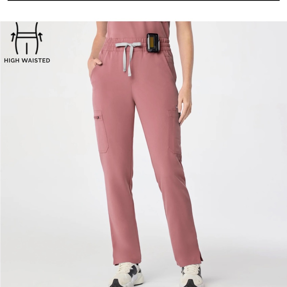 FIGS Women's Mauve Yola High Waisted, Skinny Scrub Pants - XXS Petite, Mauve
